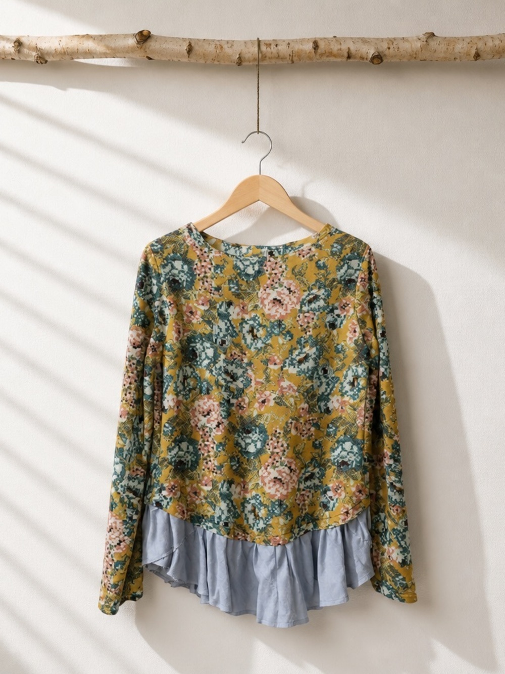 Anthropologie Lilka Goldenrod Blouse | Longsleeve Tee - Picture 4 of 5